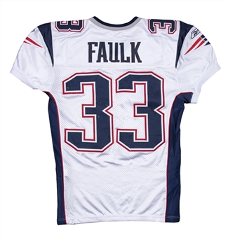 2008 Kevin Faulk Game Used New England Patriots Road Jersey Photo Matched To 5 Games (Patriots Pro Shop)